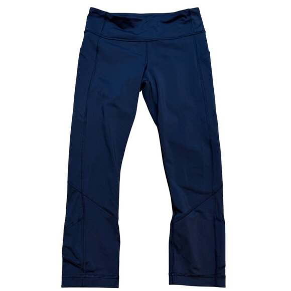 Lululemon Pants - Lululemon Womens Black‎ High-Rise Crop Leggings Size 6